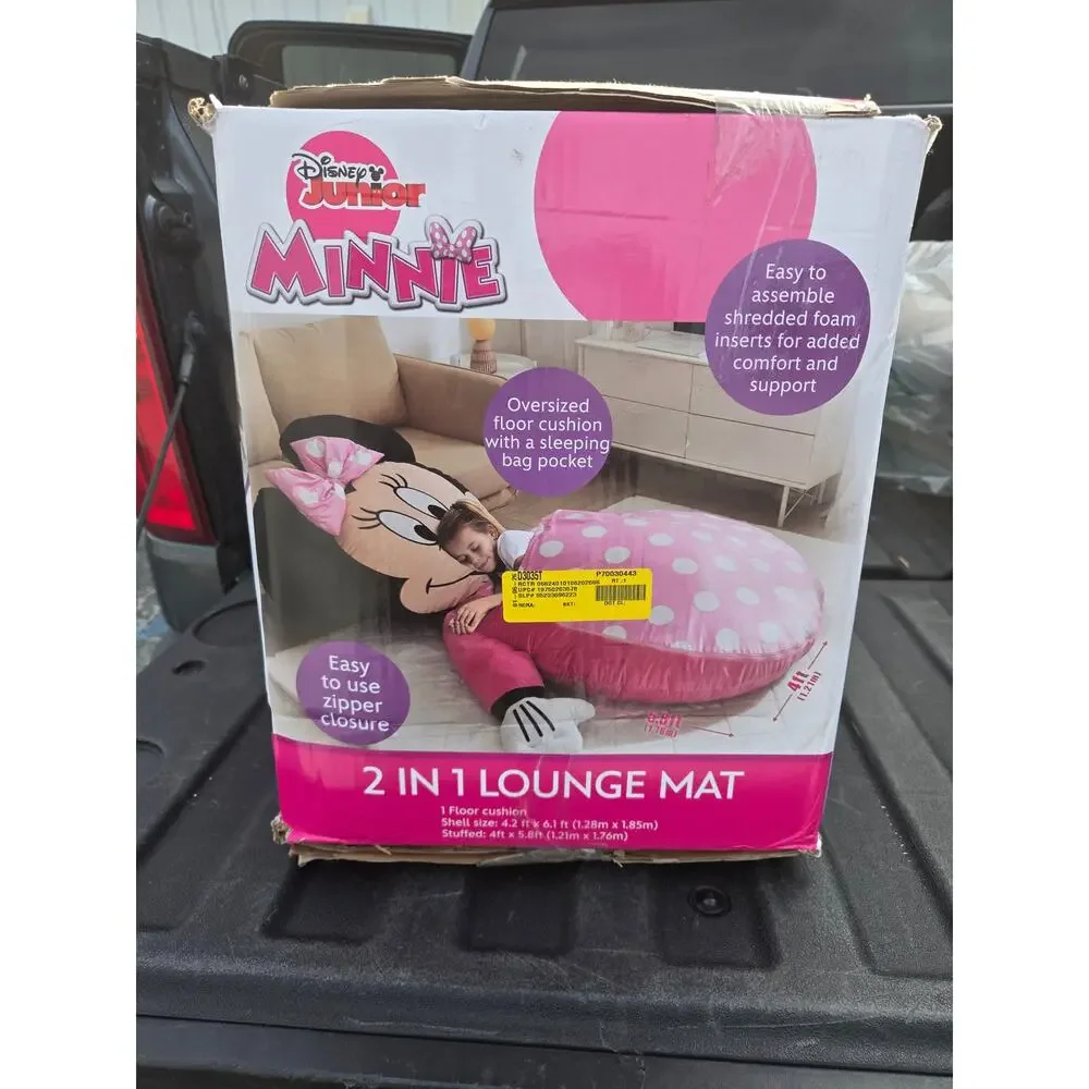 Disney Minnie Mouse Kids Floor Lounger Cushion Nap Mat NEW Damaged Box